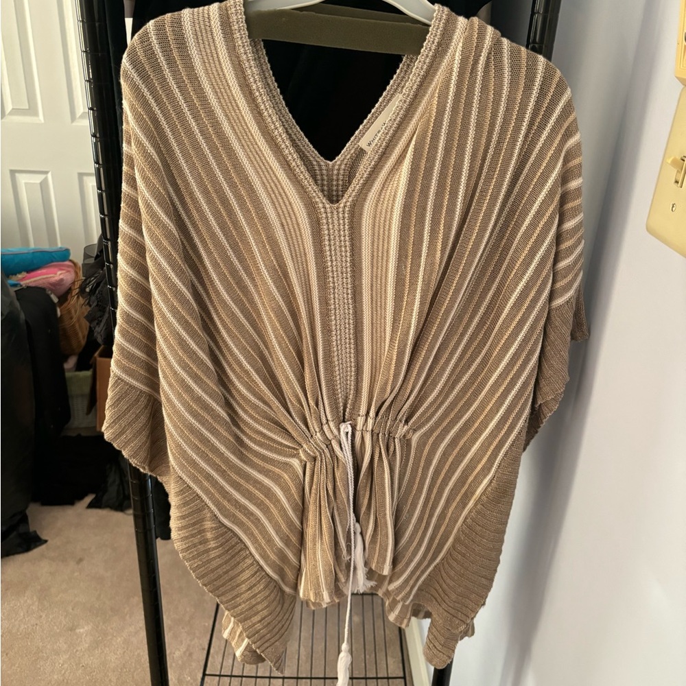 White + Warren poncho top